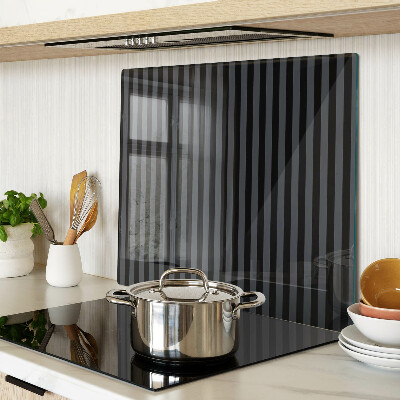 Glass kitchen board Vertical stripes in shades of gray