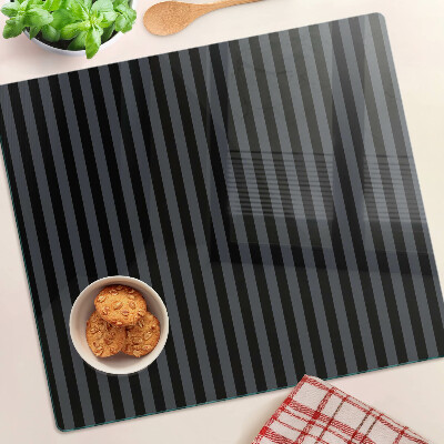 Glass kitchen board Vertical stripes in shades of gray