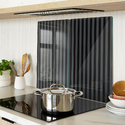 Glass kitchen board Vertical stripes in shades of gray