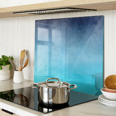 Glass chopping board Transparent fog in shades of blue