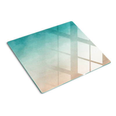 Glass chopping board Blue and orange gradient