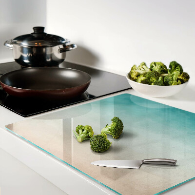 Glass chopping board Blue and orange gradient