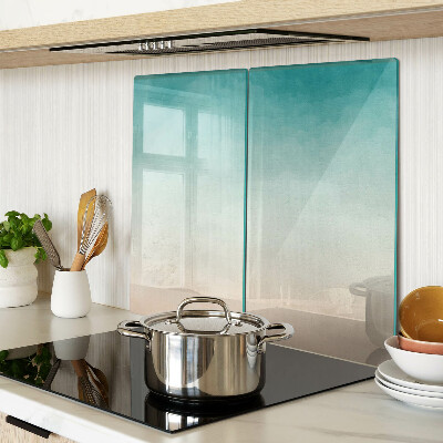 Glass chopping board Blue and orange gradient