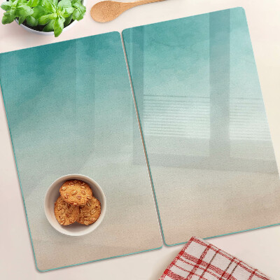 Glass chopping board Blue and orange gradient