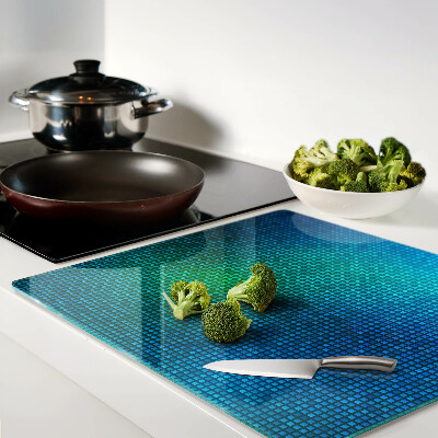 Glass chopping board Color gradient in shades of blue