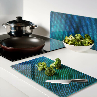 Glass chopping board Color gradient in shades of blue