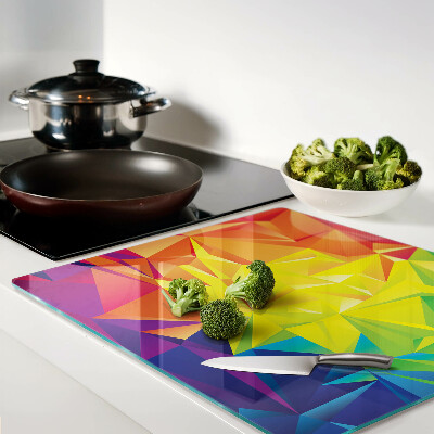 Glass kitchen board Color geometry