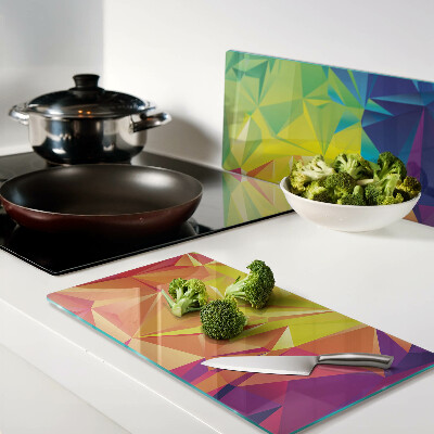Glass kitchen board Color geometry