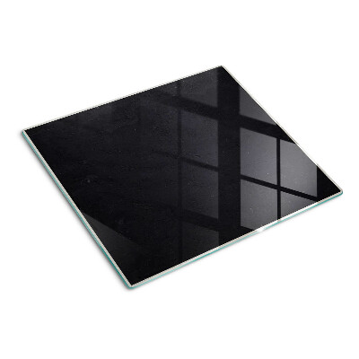 Glass kitchen board Black marble texture