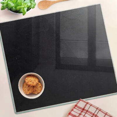 Glass kitchen board Black marble texture