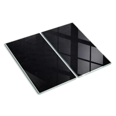 Glass kitchen board Black marble texture