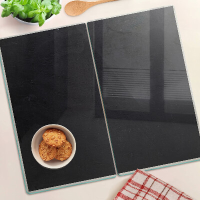 Glass kitchen board Black marble texture