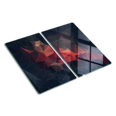 Glass kitchen board Abstract geometry in shades of red