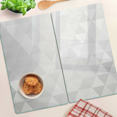 Glass chopping board Geometric patterns in shades of gray