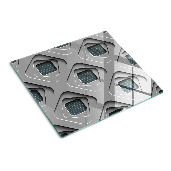 Glass kitchen board Geometric patterns in shades of gray