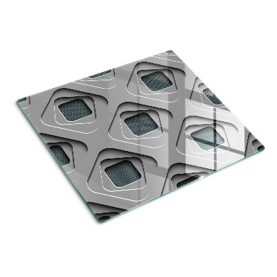 Glass kitchen board Geometric patterns in shades of gray