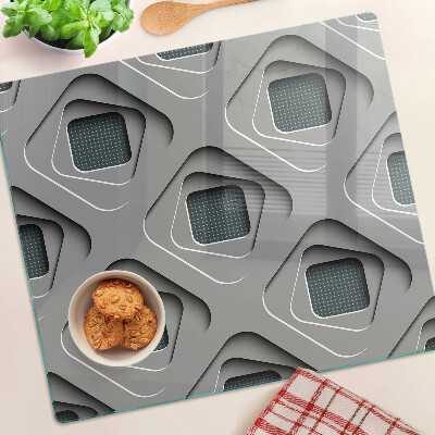 Glass kitchen board Geometric patterns in shades of gray