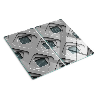 Glass kitchen board Geometric patterns in shades of gray