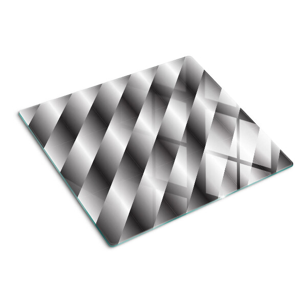 Glass chopping board Geometric patterns in shades of gray
