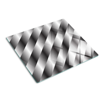 Glass chopping board Geometric patterns in shades of gray