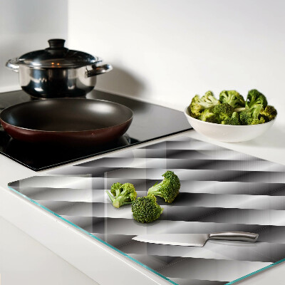 Glass chopping board Geometric patterns in shades of gray