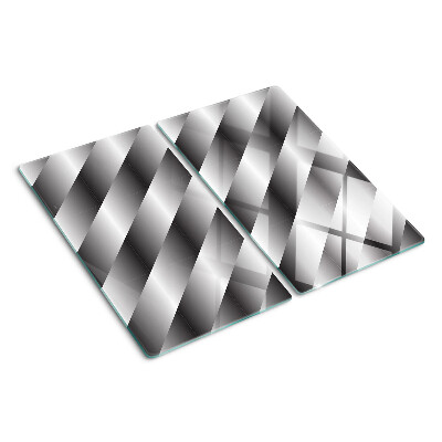 Glass chopping board Geometric patterns in shades of gray