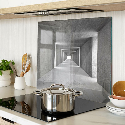 Glass chopping board Architectural tunnel in shades of gray