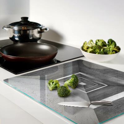 Glass chopping board Architectural tunnel in shades of gray