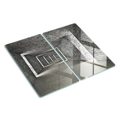 Glass kitchen board The illusion of space in architecture