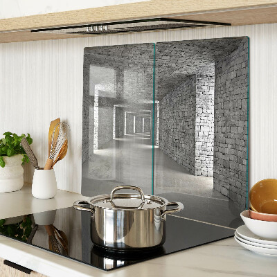 Glass kitchen board The illusion of space in architecture