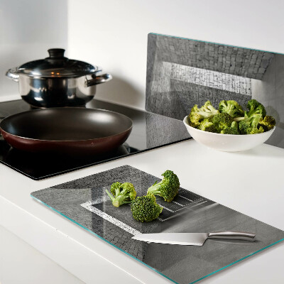 Glass kitchen board The illusion of space in architecture