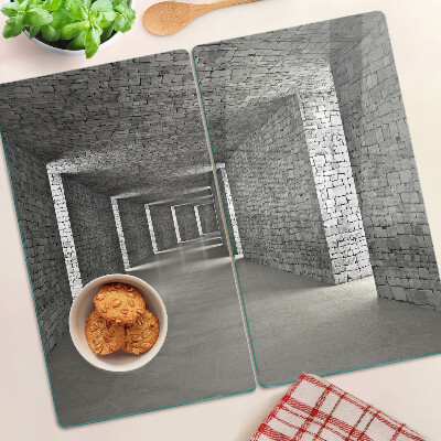 Glass kitchen board The illusion of space in architecture