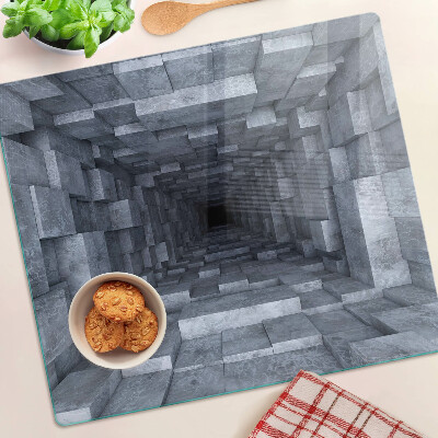 Glass chopping board Deep Hole Illusion
