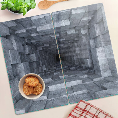 Glass chopping board Deep Hole Illusion