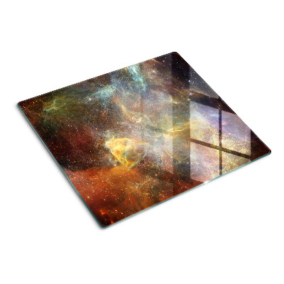Glass kitchen board Cosmic galactic landscape