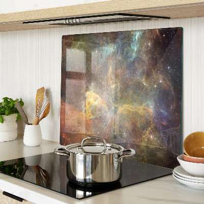 Glass kitchen board Cosmic galactic landscape