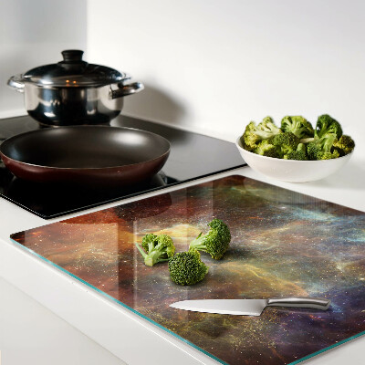 Glass kitchen board Cosmic galactic landscape