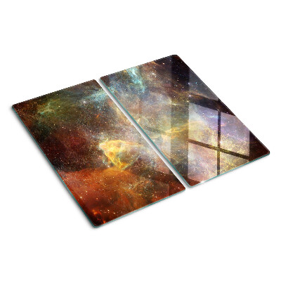 Glass kitchen board Cosmic galactic landscape