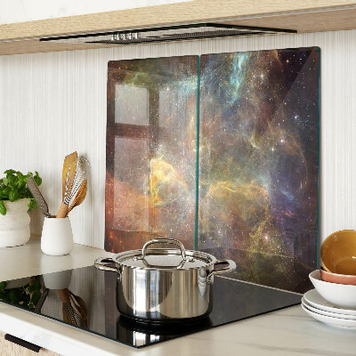 Glass kitchen board Cosmic galactic landscape