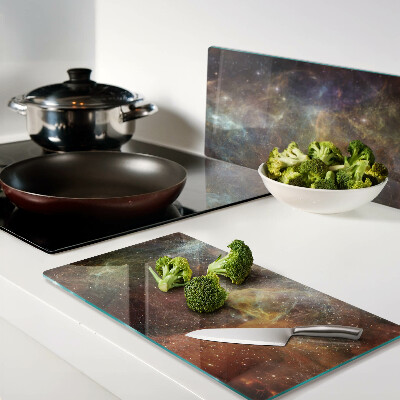 Glass kitchen board Cosmic galactic landscape