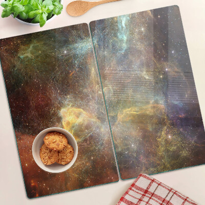 Glass kitchen board Cosmic galactic landscape
