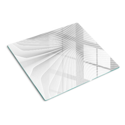 Glass chopping board Waves and lines in shades of gray