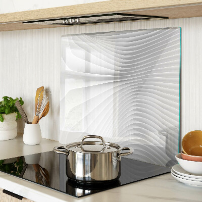 Glass chopping board Waves and lines in shades of gray