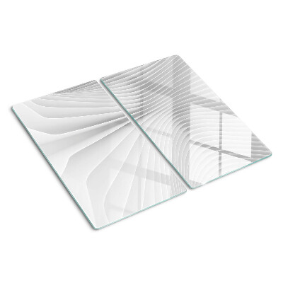 Glass chopping board Waves and lines in shades of gray