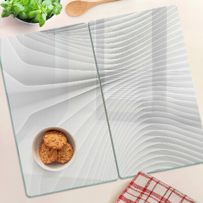 Glass chopping board Waves and lines in shades of gray