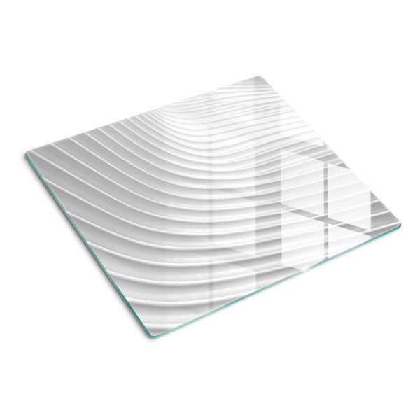 Glass chopping board Waves and lines in shades of gray