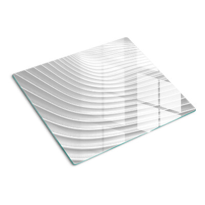 Glass chopping board Waves and lines in shades of gray