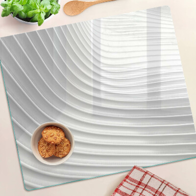Glass chopping board Waves and lines in shades of gray