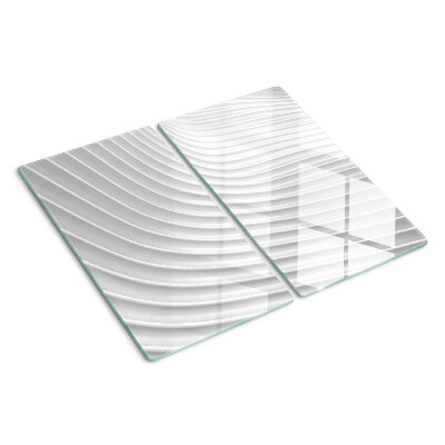 Glass chopping board Waves and lines in shades of gray