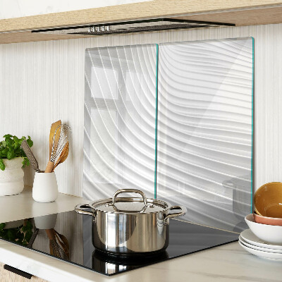 Glass chopping board Waves and lines in shades of gray